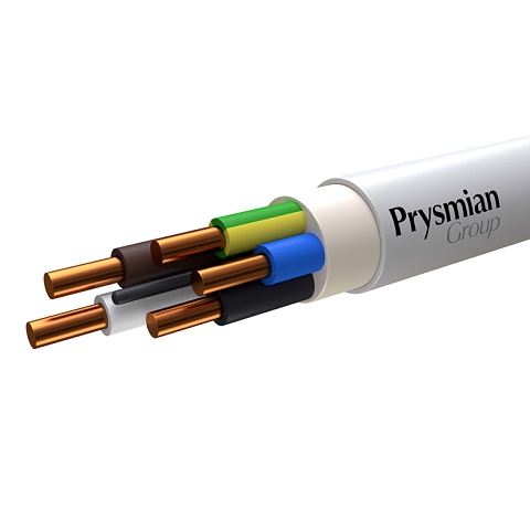 Кабель NYM-J 5x2,5 ок (N, PE) (Серый РЭК-Prysmian)
