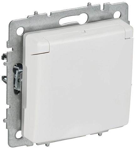 IEK BRITE Роз. с з/к/ш с кр. 16А IP44 РСбш10-3-44-БрАБ а/б