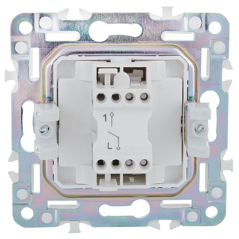 IEK SKANDY Серебряный Выключатель 1-клавишный 10А SK-V01S