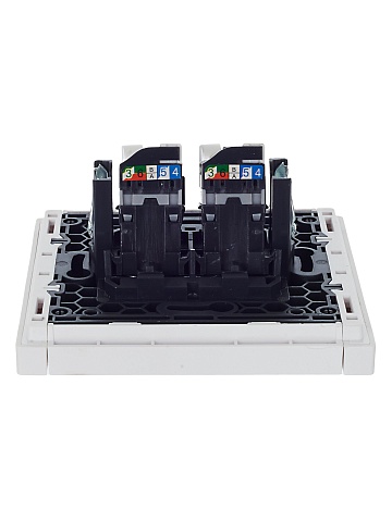 IEK FORTE&PIANO Белый Розетка комп. 2-ая RJ45 кат.5E FP233