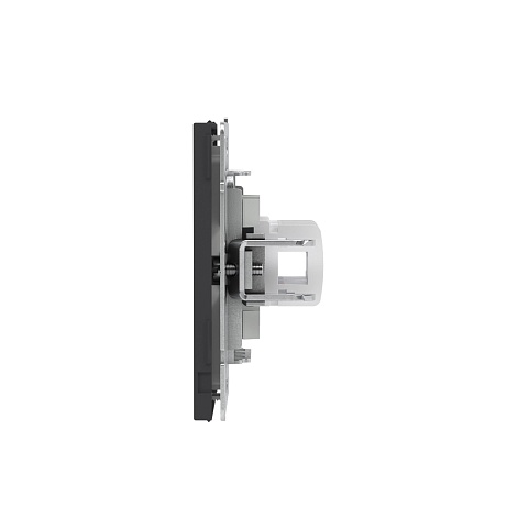 DKC KANT Компьютерная розетка RJ-45 без шторки, кат.5е двойная, черный уголь