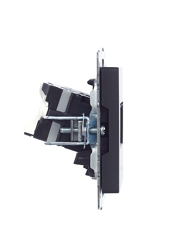 IEK BRITE Розетка компьютерная двойная RJ45 кат.5E РК10-2-БрГ графит