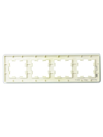IEK BRITE DECOR Эко грин матовый стекло скругл.угол Рамка 4-мест. РУ-4-2-Бр RE
