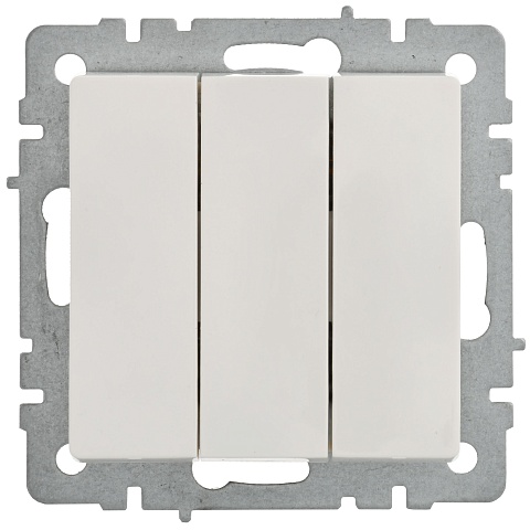 IEK BRITE BASE Белый Выключ. 3-кл. 10А ВС10-3-0-БрБ