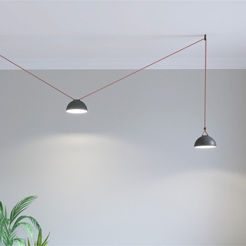 Denkirs DK5561-BK Трековый светильник Belty Flow со светодиодом d220mm H117mm 48V 24W 120° 3000K IP20 черный алюминий