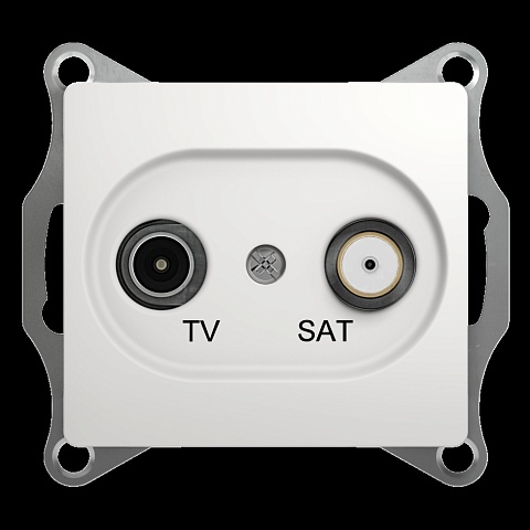 SE Glossa Бел Розетка TV-SAT проходная 4DB