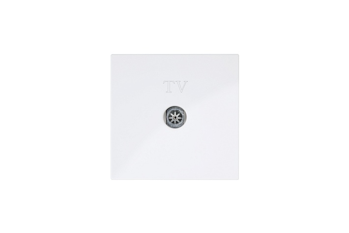 Jasmart FD Белый глянцевый Розетка TV Φ9.5mm оконечная