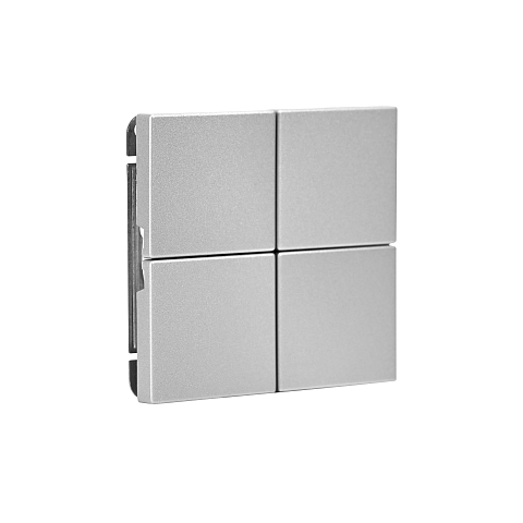 Systeme Electric ArtGallery Алюминий Выключатель 4-клавишный сценарный, сх. 1
