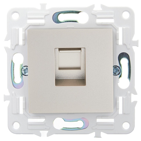 IEK SKANDY Шампань Розетка компьютерная RJ45 кат.5E SK-K01Sh