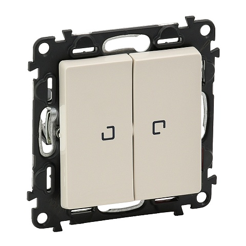 Legrand Valena LIFE DIY Сл.кость Переключатель 2-клавишный с подсветкой 10А 250В