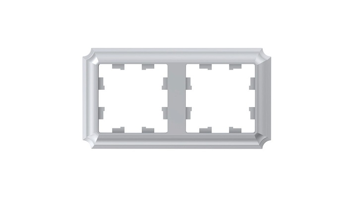 Systeme Electric AtlasDesign Antique 2-постовая РАМКА, универсальная, АЛЮМИНИЙ