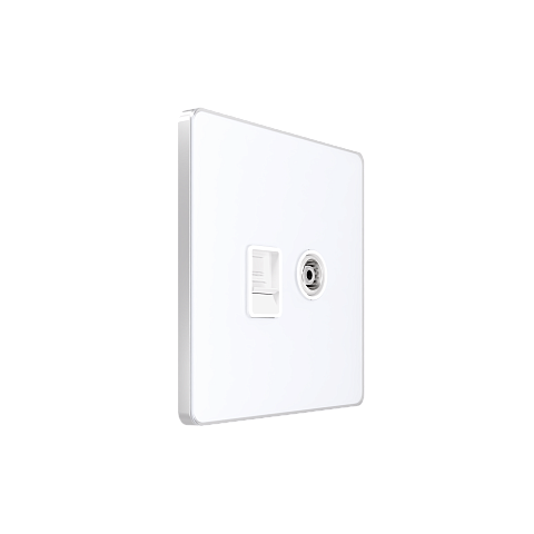 Systeme Electric Systeme Infinity Арктический лед Розетка информационная TV/FM и RJ-45 кат.5е