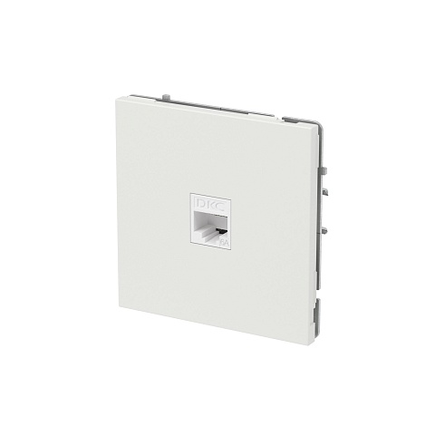 DKC KANT Компьютерная розетка RJ-45 без шторки, кат.6А одинарная,белый песок