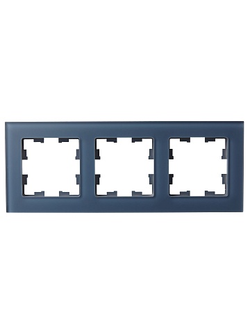 IEK BRITE DECOR Маренго матовый стекло Рамка 3-мест. РУ-3-2-Бр