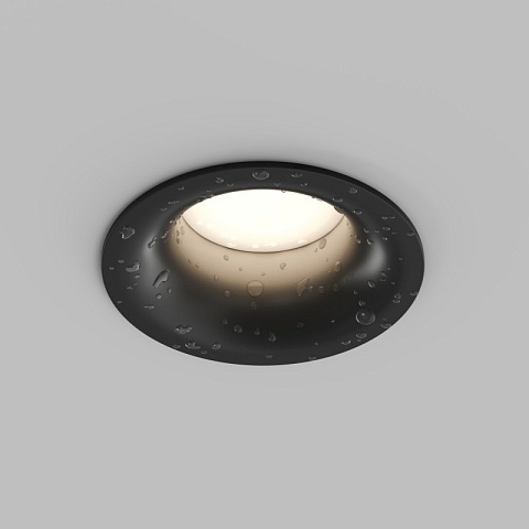 Denkirs DK3124-BK Встраиваемый влагозащищенный светильник KIBEK, IP65, 15 Вт, GU5.3, LED, черный, пластик