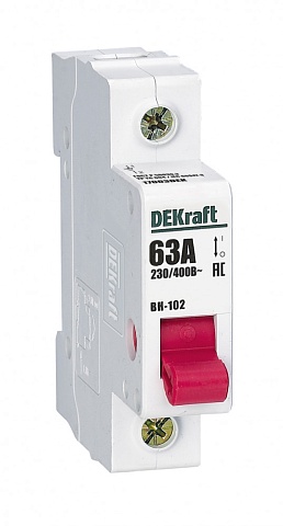 Dekraft Выключатель-разъединитель 1Р 63А ВН-102