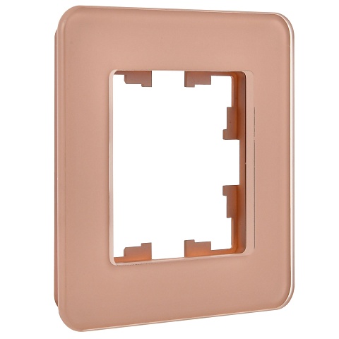 IEK BRITE DECOR Дымчатый матовый стекло скругл.угол Рамка 1-мест. РУ-1-2-Бр RE