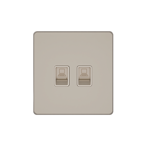 Systeme Electric Systeme Infinity Песчаный берег Розетка информационная RJ-45 кат.5e 2-я