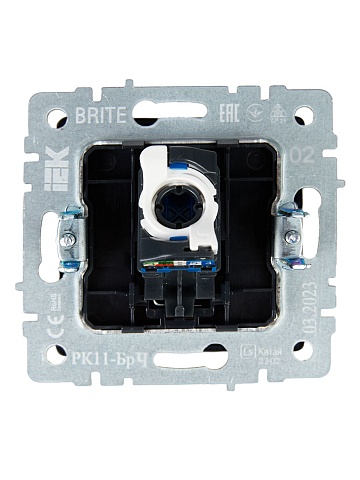 IEK BRITE BASE Черный Розетка комп. RJ45 кат.6 РК11-БрЧ