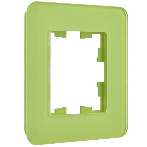 IEK BRITE DECOR Эко грин матовый стекло скругл.угол Рамка 1-мест. РУ-1-2-Бр RE
