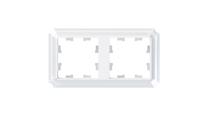 Systeme Electric AtlasDesign Antique 2-постовая РАМКА, универсальная, БЕЛЫЙ