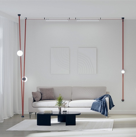 Denkirs DK5577-WH Трековый светильник Belty Linear со светодиодом L642mm H45mm 48V 24W 120° 3000K IP20 белый алюминий
