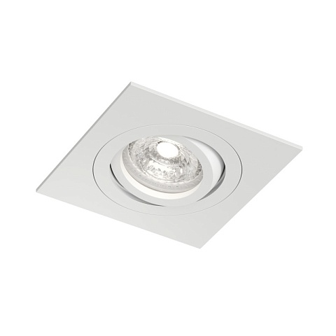 Denkirs DK2111-WH Встраиваемый влагозащищённый светильник HYDRO, IP44, до 15 Вт LED, GU10, алюминий, белый