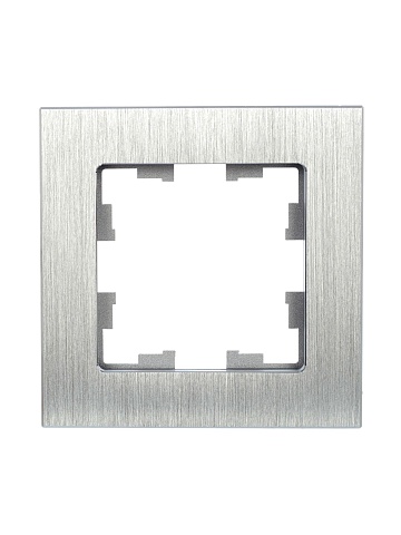IEK BRITE Рамка 1-мест. РУ-1-1-БрА металл алюм.