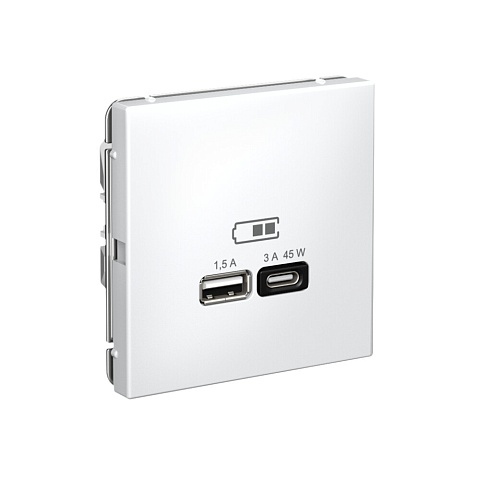 Systeme Electric ArtGallery Лотос USB Розетка A + тип-C 45Вт высокоскор.заряд. QC, PD, механизм