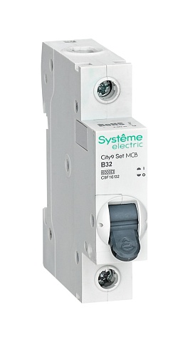 Systeme Electric City9 Set Автоматический выключатель (АВ) B 32А 1P 6kA 230В