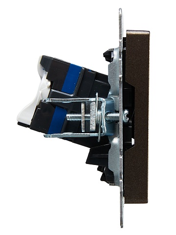 IEK BRITE BASE Темн.бронза Розетка комп. 2-ая RJ45 кат.6 РК11-2-БрТБ