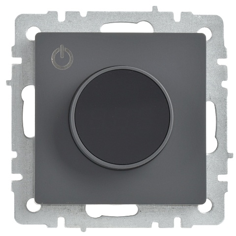 IEK BRITE BASE Графит Термостат электронный с инд. ТС10-1-БрГ (терморегулятор)