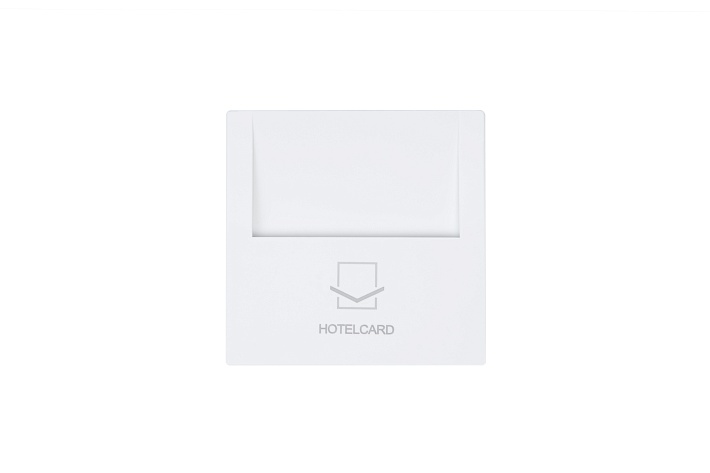 Jasmart FD Матовый белый (soft touch) Выключатель отельный карточный с накладкой 10А, 250В
