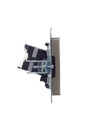 IEK BRITE Розетка компьютерная RJ45 кат.5E РК10-БрШ шампань