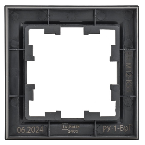 IEK BRITE Рамка 1-местная РУ-1-БрГ графит