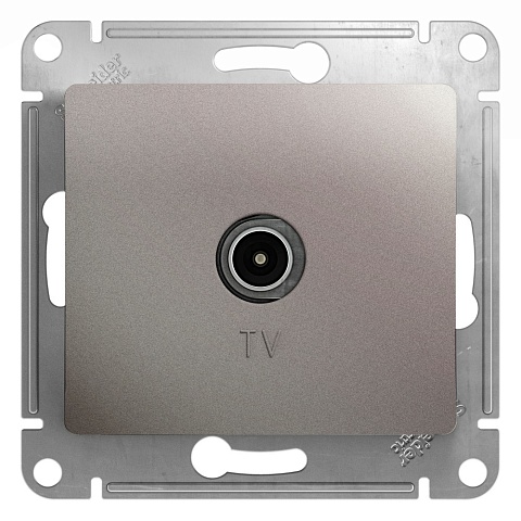 SE Glossa Платина Розетка TV проходная 4DB
