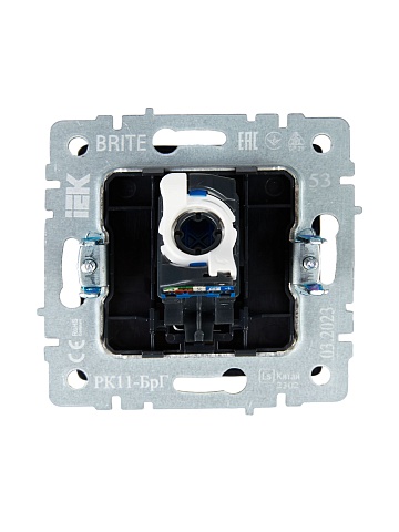 IEK BRITE BASE Графит Розетка комп. RJ45 кат.6 РК11-БрГ