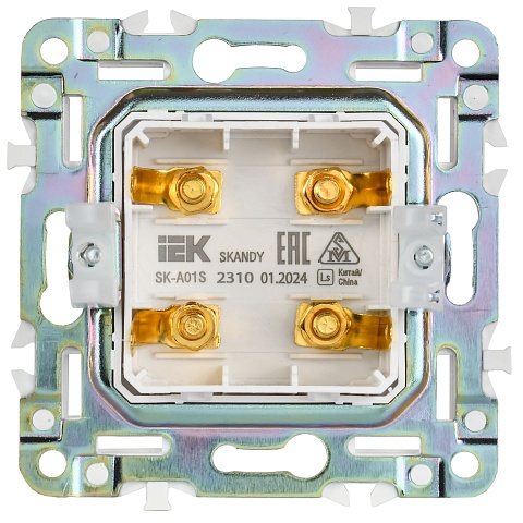 IEK SKANDY Серебряный Аудиорозетка 4-ая SK-A01S