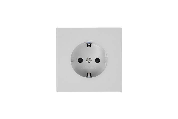 Jasmart FD Матовый тауп (soft touch) Розетка с/з со шторками 16A 250V~