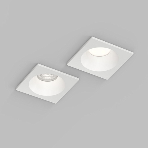 Denkirs DK2131-WH Встраиваемый влагозащищённый светильник COVE, IP44, до 15 Вт LED, GU10, алюминий, белый