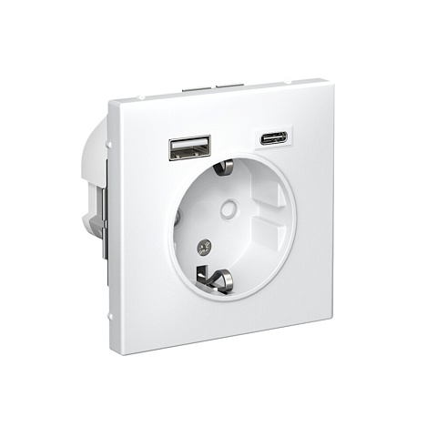 Systeme Electric ArtGallery Лотос Розетка 16А с 2 USB A+C, 5В/2,4А/3,0А, 2х5В/1,5А, механизм