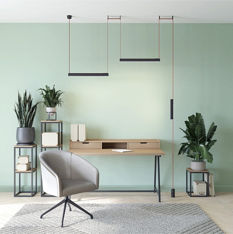 Denkirs DK5575-BK Трековый светильник Belty Linear со светодиодом L323mm H45mm 48V 12W 120° 3000K IP20 черный алюминий