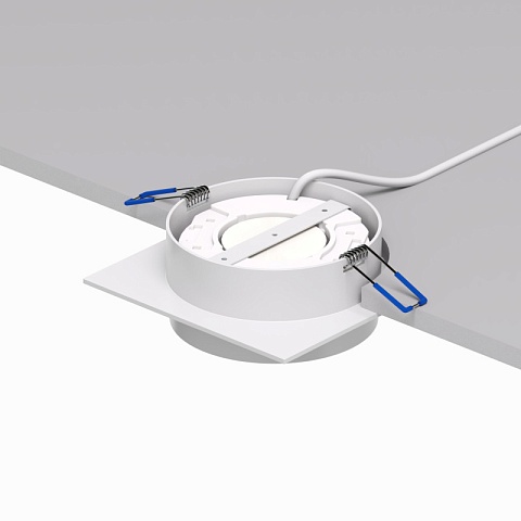 Denkirs DK2091-WH Встраиваемый светильник FLAT, IP 20, до 15 Вт, GX53, LED, белый, алюминий