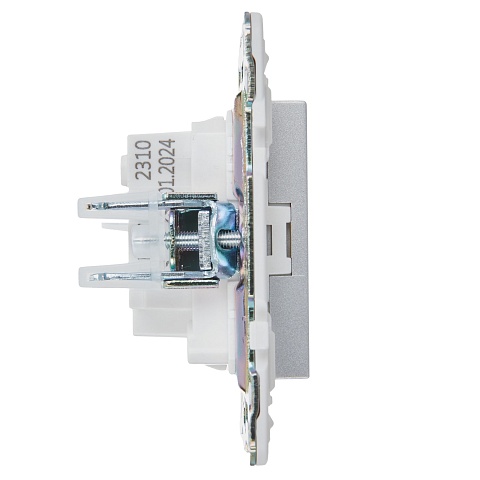IEK SKANDY Серебряный Розетка б/з 10А SK-R02S