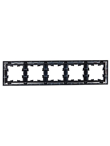 IEK BRITE DECOR Черный/хром 3D-форма Рамка 5-м РУ-5-Бр