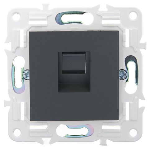 IEK SKANDY Графит Розетка компьютерная RJ45 кат.5E SK-K01G