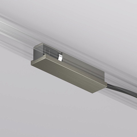 Denkirs TR5721-DN Подвод питания универсальный (середина/торец), для трека SHINE BASE, 48V DC, IP20, темный никель, алюминий