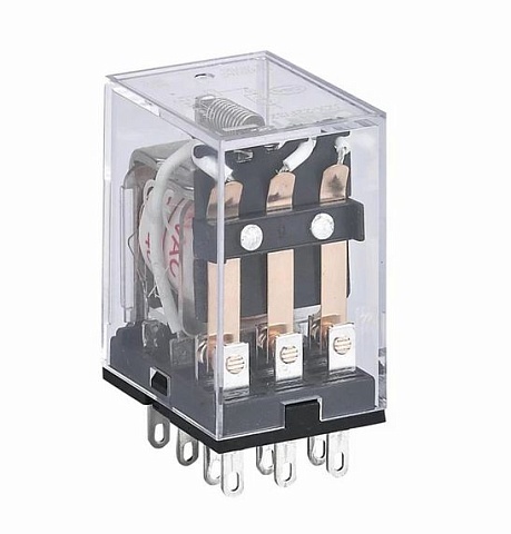 CHINT Промежуточное реле JZX-22F(D) 3 конт. с инд. LED 5А 12В AC (R)