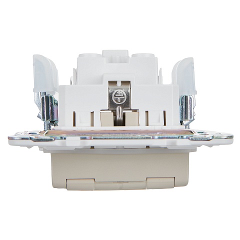 IEK SKANDY Бежевый Розетка с/з с защитными шторками и крышкой 16А IP44 SK-R11B