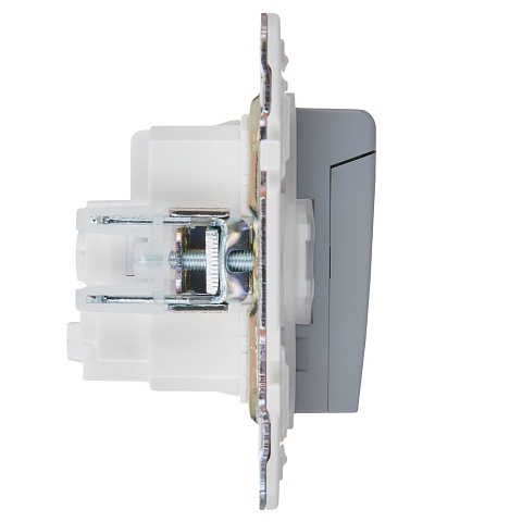 IEK SKANDY Серый Розетка с/з с защитными шторками и крышкой 16А IP44 SK-R11Gr